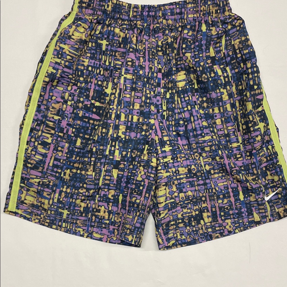 Nike Kids Patterned Shorts - Purple, Yellow, Black